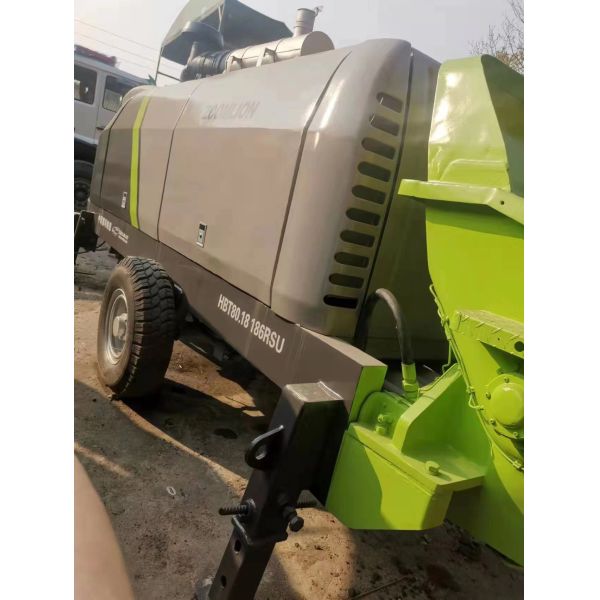 6800x2200x2700mm Used Concrete Trailer Pump Refurbished Shacman Concrete Machinery