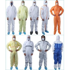 Support Customized Logo Disposable Protective Coverall Tear Resistant Size S -