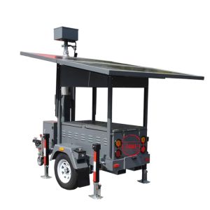 China Off-Grid Solar Security Trailer With 870W Solar 7200Wh Battery For Construction Sites on sale