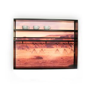 60X90X50cm LED Wall Mounted Aluminum Display Shelf