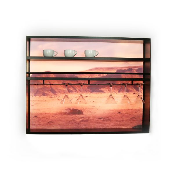 60X90X50cm LED Wall Mounted Aluminum Display Shelf