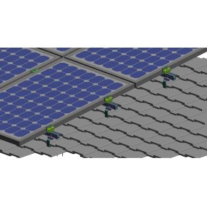 Simplified Home Anodized Aluminum Solar Rooftop Structure