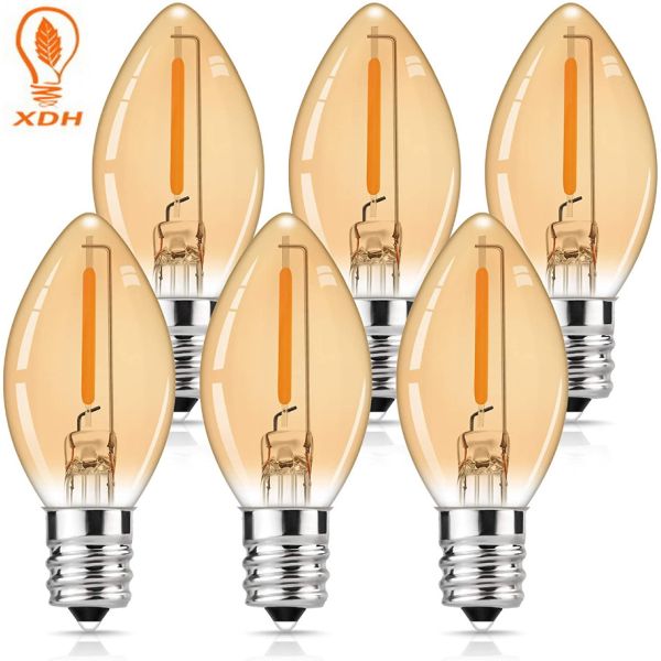 Buy 0.5 Watt C7 Night Dimmable Antique LED Bulbs For Home 2700K 50lm at wholesale prices