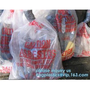 LDPE Asbestos Bags Transparent / Clear - Plain or Printed, Printed Asbestos Bag,