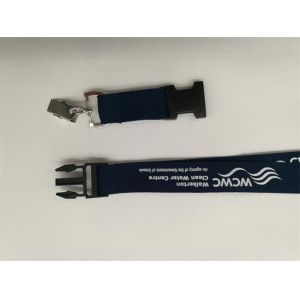 Black Color Promotional Dye Sublimation Lanyards With Fashion Logo , 2.0*90cm