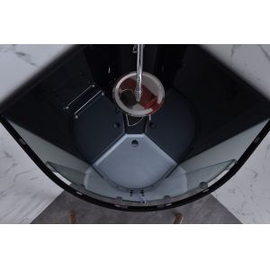 900x900x2150mm Quadrant Shower Enclosure Black 5mm