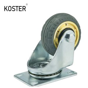 3inch 4inch 5inch Light Duty Golden Free Wheel Rubber Plastic Trolley Dustbin