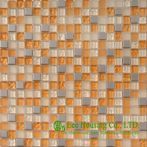 Matte Glass Crystal Mosaic Tile For home decoration,China Glass mosaic tiles