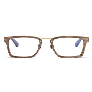 OBE Hinge Classical Wood Square Optical Glasses FSC