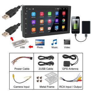 Universal 9 Inch Android Car Stereo with Built-in Wireless CarPlay and Touch