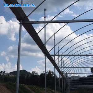 High Straight Wall Wind Resistant Multispan Greenhouse With Gutter