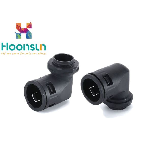 Buy Black 90 Degree Fireproof Nylon Cable Gland Quick Dismounting at wholesale prices