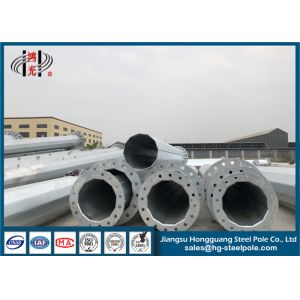 China Conical Galvanized Steel 16m Power Transmission Poles on sale