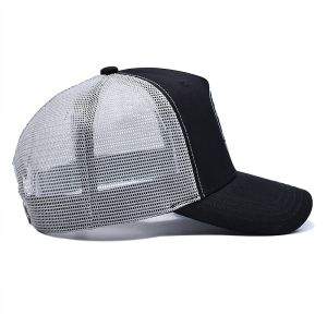 Wholesale Oem Custom 5 Panel High Quality flat Embroidery Logo Trucker Cap,Mesh