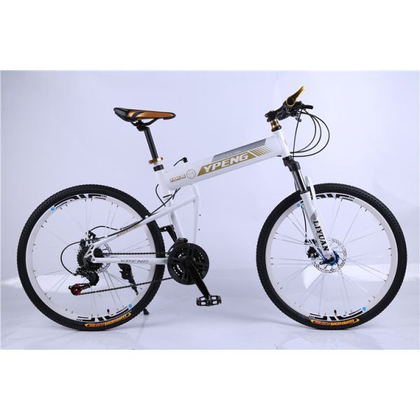 Hot sale OEM 24 spoke wheel 24 speed 40mm rim white alloy hummer folding mountain bike