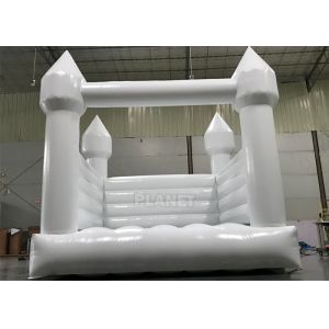 Commercial White Inflatable Slide Bouncer Jumping Castle For Party