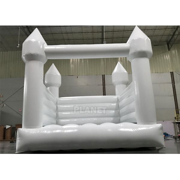 Buy Commercial White Inflatable Slide Bouncer Jumping Castle For Party at wholesale prices