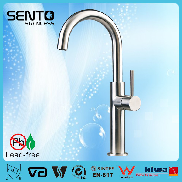 Buy Small kitchen design stainless steel rotary switch faucet kitchen at wholesale prices