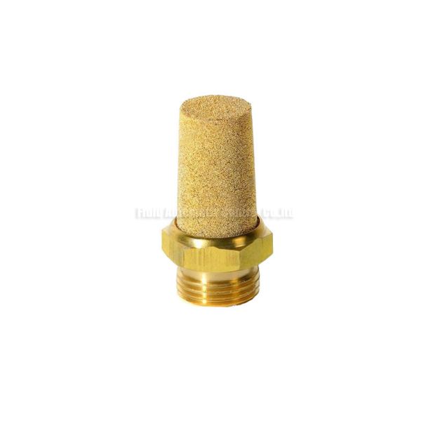 Brass Pneumatic Silencer , M5 - 2" Air Muffler For Pneumatic Valve