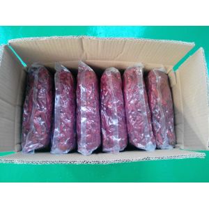 Intense Red Bullet Chillies With Hat Air Dried