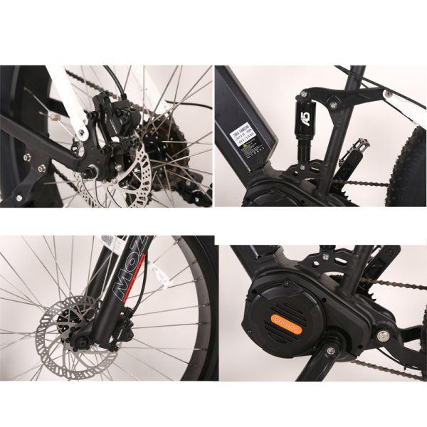 Domanca 48v 1000w Fat Tire Electric Bicycle Aluminum Alloy Frame 26" Full Suspensio