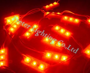 Quality 3 super flux red module 12V DC in plastic case waterproof SMD LED Module for sale