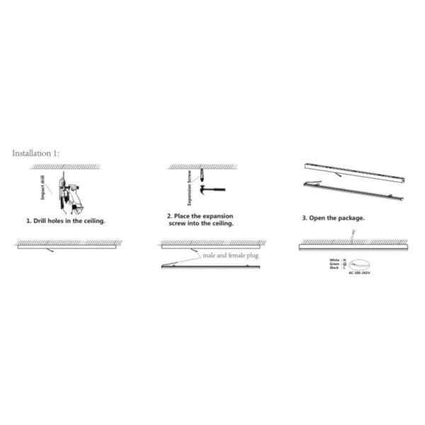 Factory Price 2FT 20W 180lm/W 5 Years Warranty Warehouse, Subway, Workshop, Supermarket, Shopping Mall, Office, Indoor Parking Lot LED Tri Proof Light