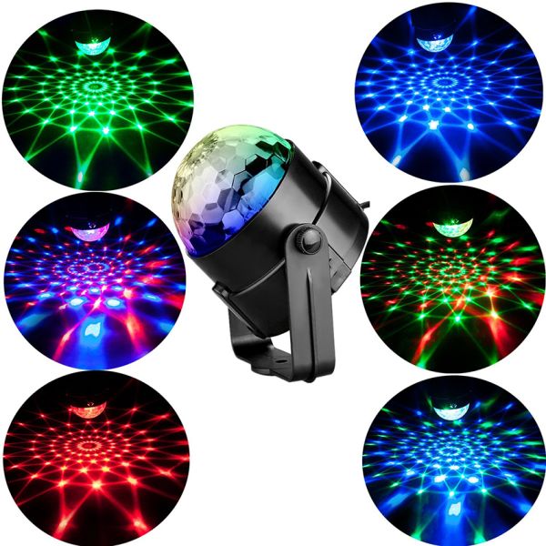 Sound Activated Professional LED Light Disco Ball Party Lights For Christmas Home
