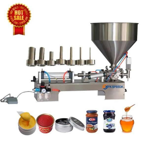 Buy Horizontal Single Head Paste Filling Machine With Mixing Tank FKF601 for Oil Filling at wholesale prices