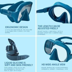 ZMZDIVE Freediving Snorkel Mask Set Prescription Snorkeling Goggles