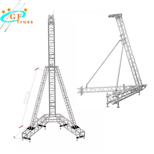 Buy Silver Stand Speaker Line Array 8M Lifting Pigot Screw Squire Type at wholesale prices