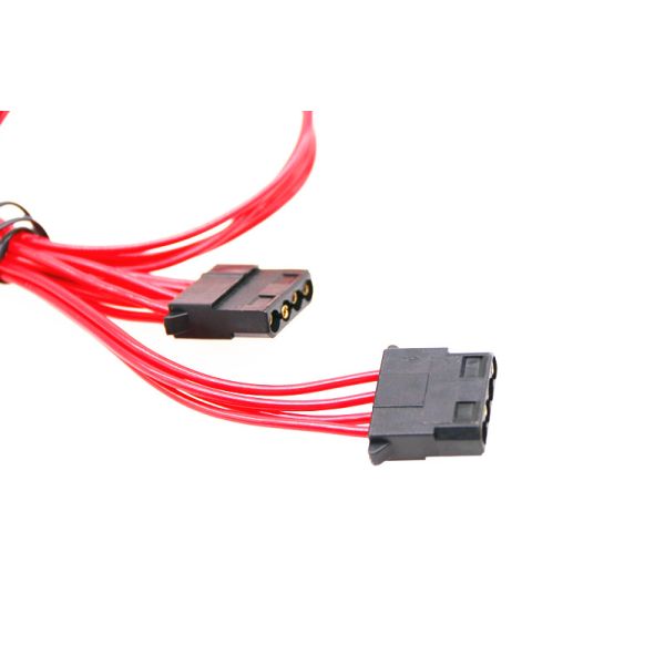 Mudular Cable for Power Supply with Extra-Sleeved 24 PIN 8PIN 6PIN 580mm Length Red