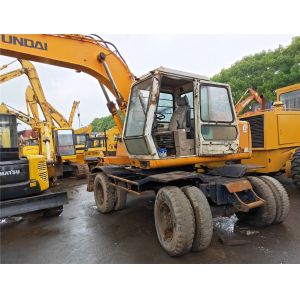 Used 100% Origin Hyundai Wheel Excavator R130W, Secondhand Hyundai 13ton Mobile
