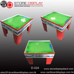 Quality push toys corrugated cardboard display table box for sale