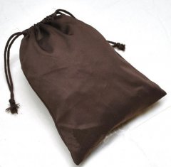 Custom Foldable Cotton Cloth Drawstring Bag Brown Storage Bag