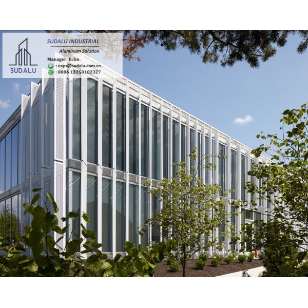 SUDALU PVDF OEM Design Aluminum Facade Cladding Panel for Outdoor Decoration Metal Perforated Panel