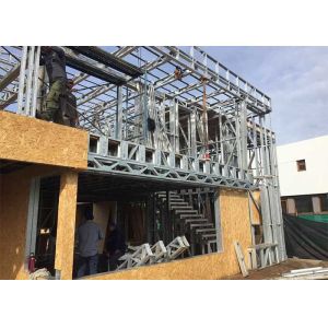 Fast Construction Prefab Steel House With Kitchen / Structural Steel Framing