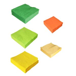 Quality SGS 2Ply 37*19cm Color Paper Napkin Party Folding Decoration Use for sale