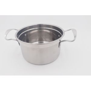4pcs Cookware set stainless steel high pot silver cooking pot