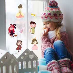 100PCS Reusable Sticker Book About Fairy Characters Daily Clothing Festivals