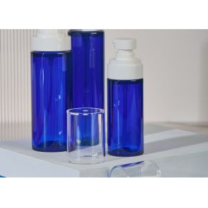 China 100ml Eye Cream Plastic Cosmetic Bottles Thick Wall With White Pump Over Cap on sale