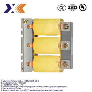 1.401mh Inductance Three Phase Reactor for 450V Electromagnetic Induction