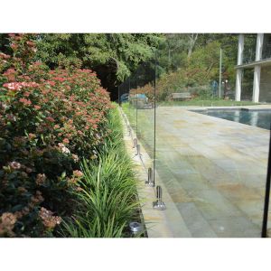Deck Pool Balustrade Handrails , Tempered / Laminated Frameless Glass Balustrade