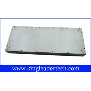 Brushed Stainless Steel Industrial Desktop Keyboard , IP65 Metal Keyboard