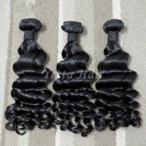 Loose Curly Virgin Hair Weave Malaysian Hair Extensions Soft And Silky
