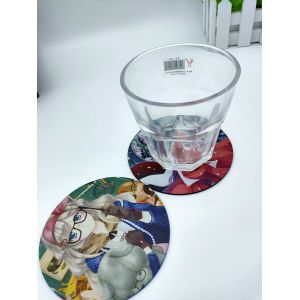 Anti Slip Coffee Table Cup Coaster 2D Design Inkjet Printing
