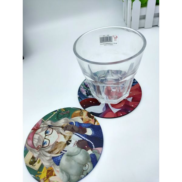 Buy Anti Slip Coffee Table Cup Coaster 2D Design Inkjet Printing at wholesale prices