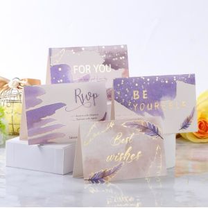 Semitransparent Printed Greeting Card Congratulating Thank You Card