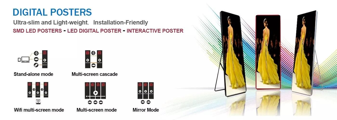 576X1920mm SMD2121 P3 1200 Nit LED Poster Display
