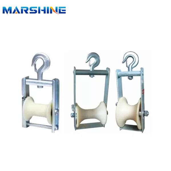 Aluminum Nylon Sheave Roller Bunch Conductor Stringing Pulley Block